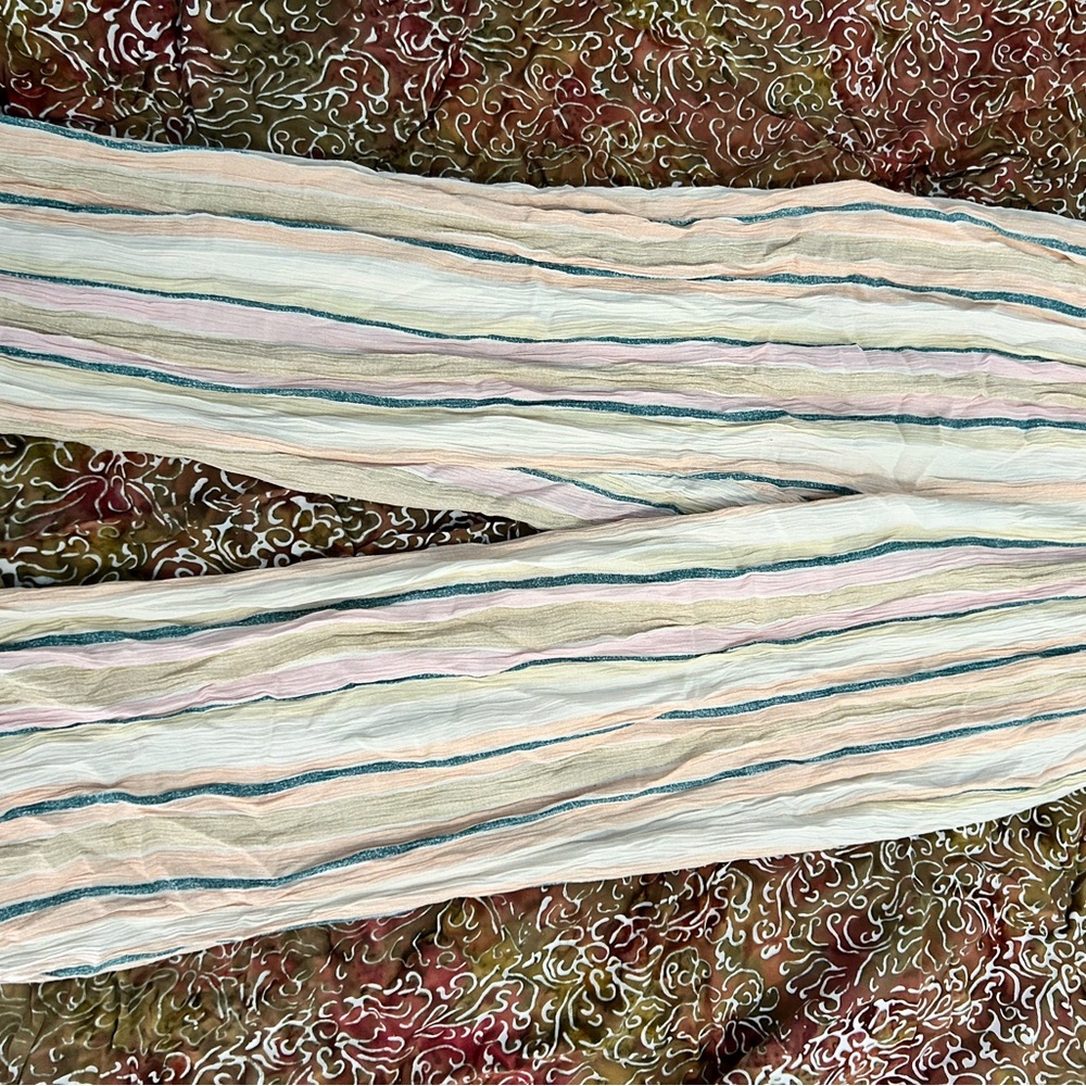 O'Neill Pastel Striped Summer pants in Cream, Pink, Teal